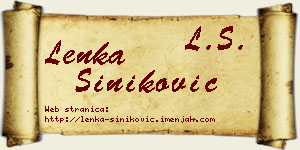 Lenka Šiniković vizit kartica